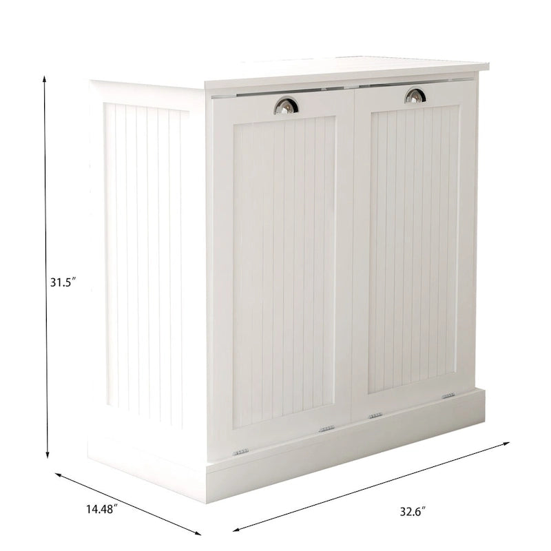 Two-Compartment Tilt-Out Laundry Sorter Cabinet