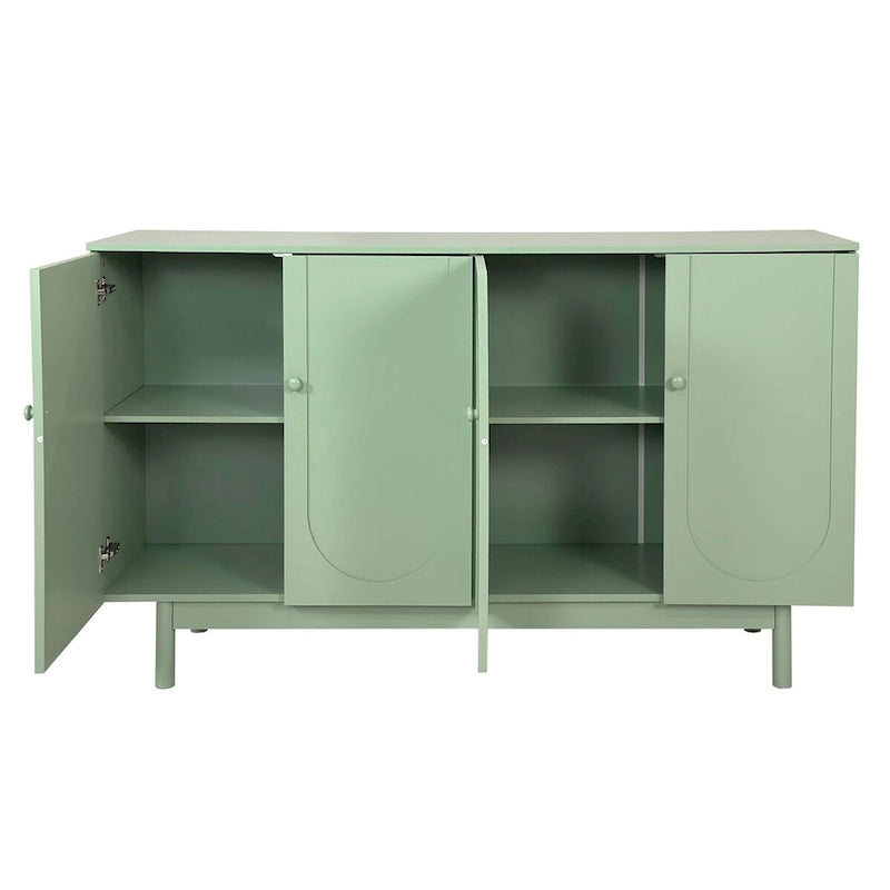 Modern Stylish Sideboard Buffets 4-Door Intaglio Storage Cabinet