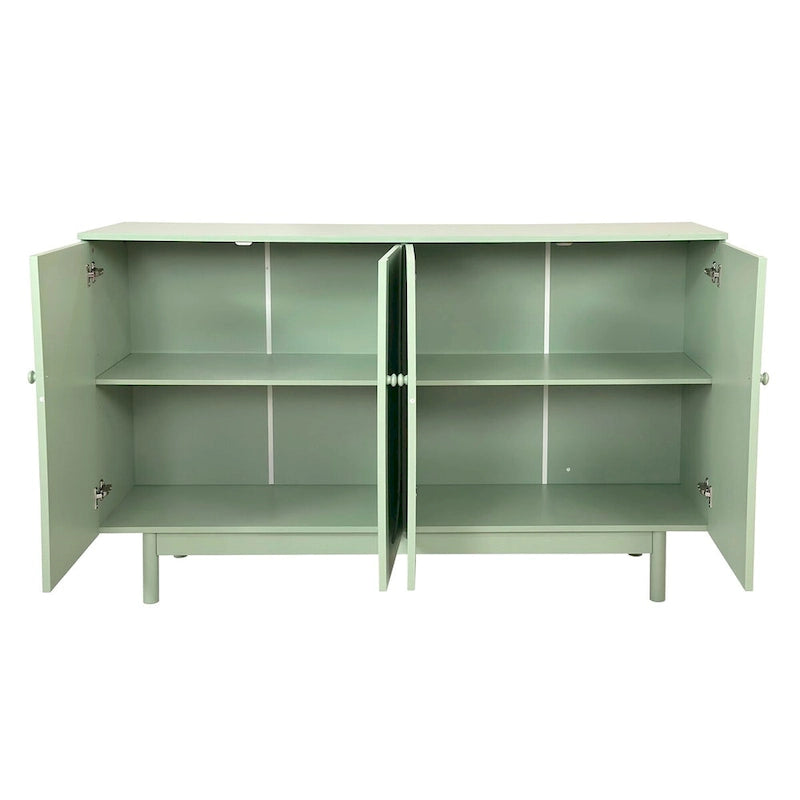 Modern Stylish Sideboard Buffets 4-Door Intaglio Storage Cabinet