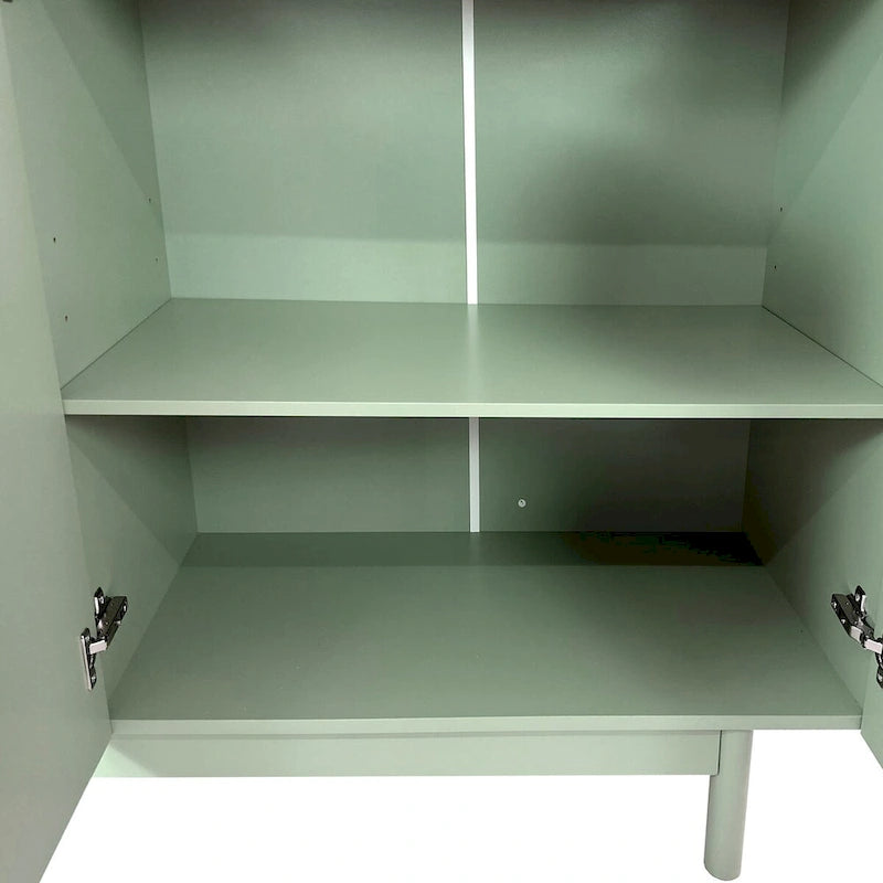Modern Stylish Sideboard Buffets 4-Door Intaglio Storage Cabinet