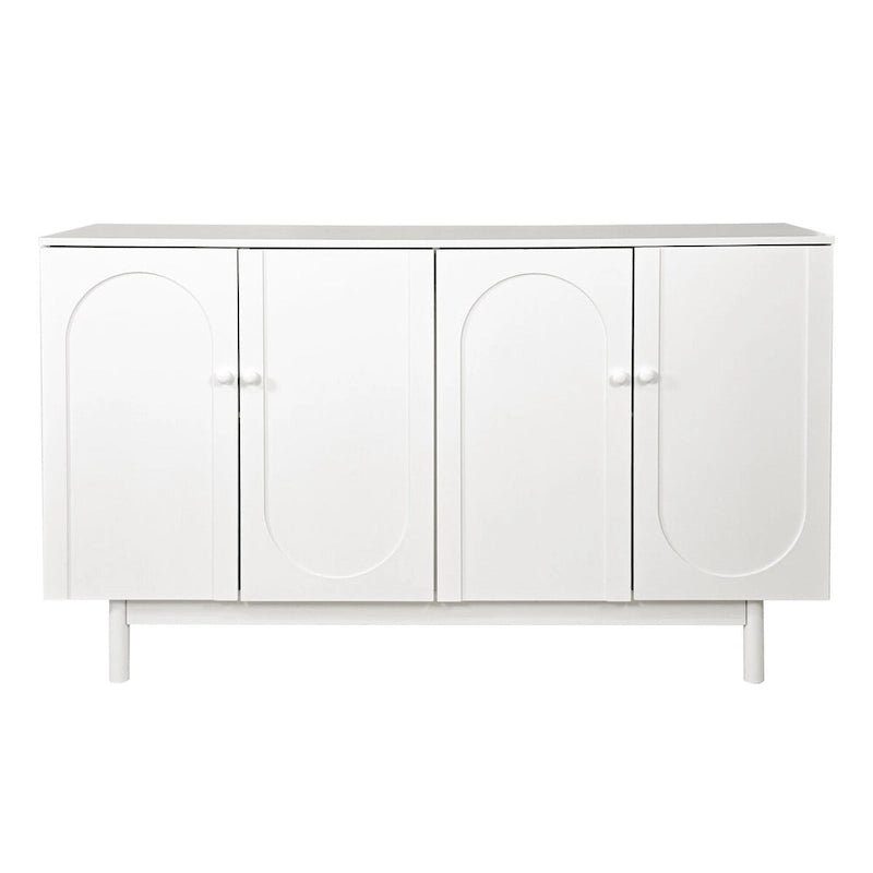 Modern Stylish Sideboard Buffets 4-Door Intaglio Storage Cabinet