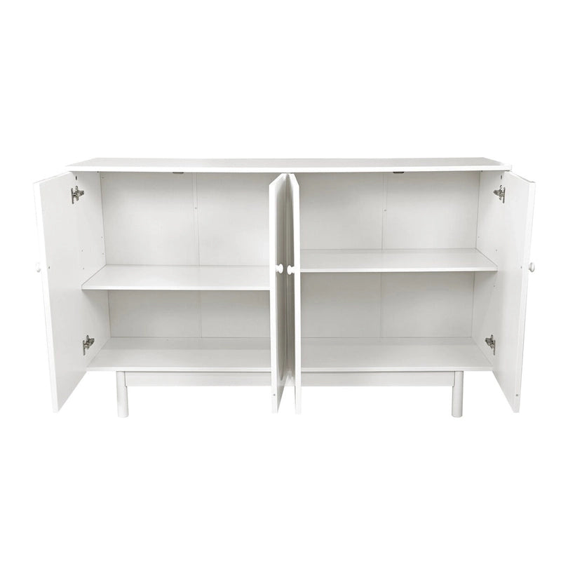 Modern Stylish Sideboard Buffets 4-Door Intaglio Storage Cabinet