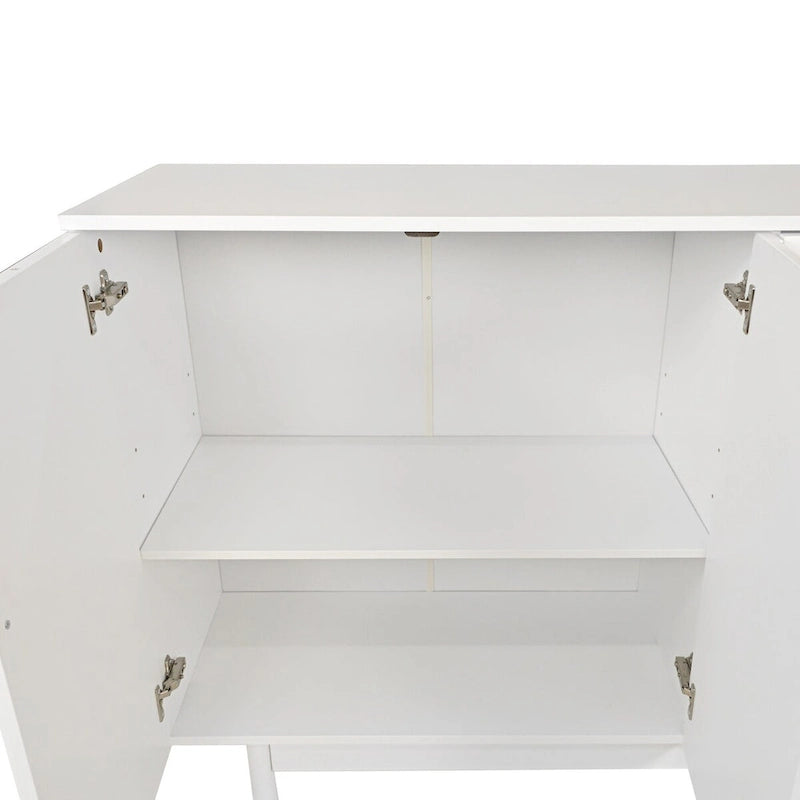 Modern Stylish Sideboard Buffets 4-Door Intaglio Storage Cabinet