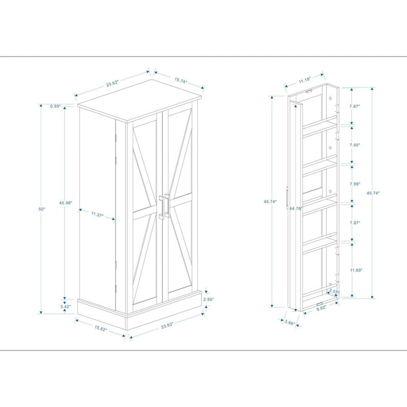 50 LED Freestanding Buffet Cupboards Sideboard with 2 Doors