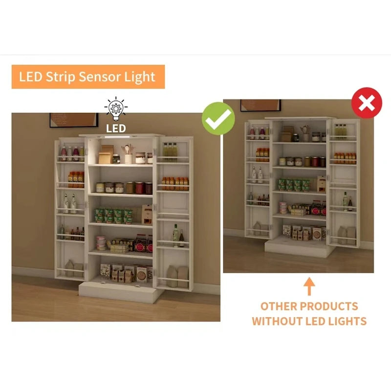 50 LED Freestanding Buffet Cupboards Sideboard with 2 Doors
