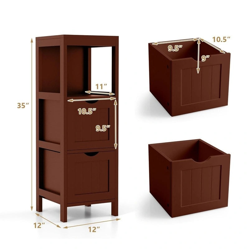 Bathroom Organizers and Storage Cabinet - 12D x 12W x 35H