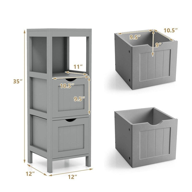 Bathroom Organizers and Storage Cabinet - 12D x 12W x 35H