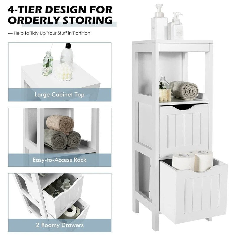 Bathroom Organizers and Storage Cabinet - 12D x 12W x 35H
