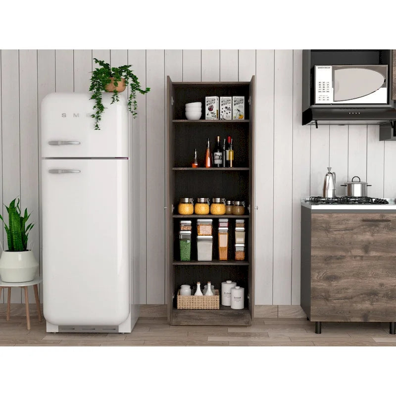 23.6 in. W x 71.1 in. H Freestanding Linen Cabinet with 5 Shelves