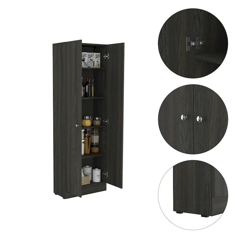 23.6 in. W x 71.1 in. H Freestanding Linen Cabinet with 5 Shelves