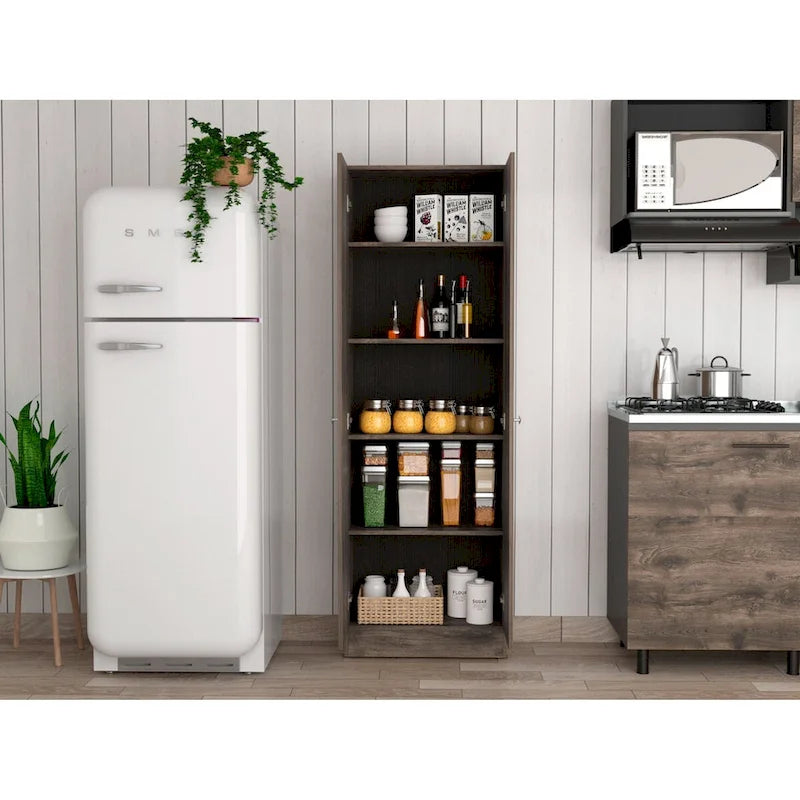 23.6 in. W x 71.1 in. H Freestanding Linen Cabinet with 5 Shelves