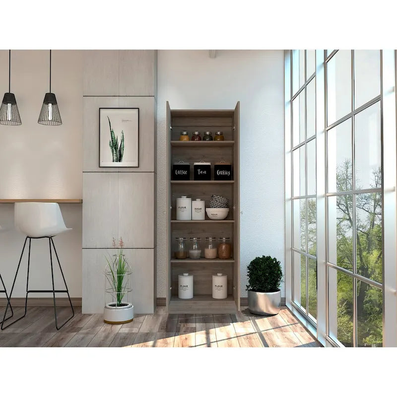 23.6 in. W x 71.1 in. H Freestanding Linen Cabinet with 5 Shelves