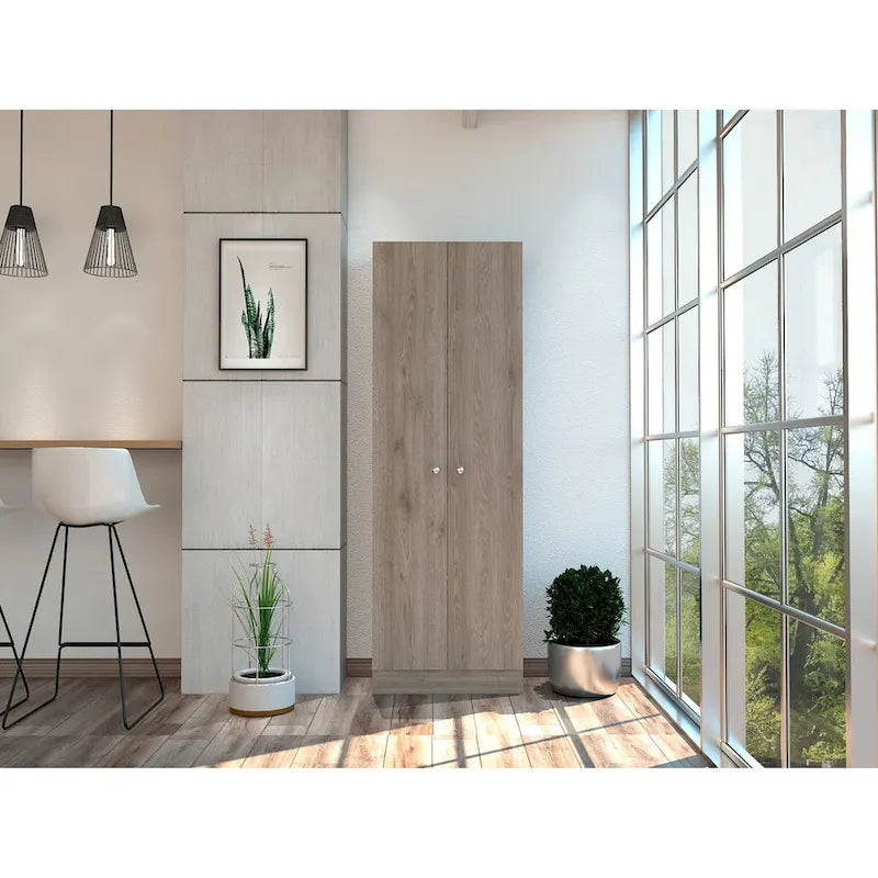 23.6 in. W x 71.1 in. H Freestanding Linen Cabinet with 5 Shelves
