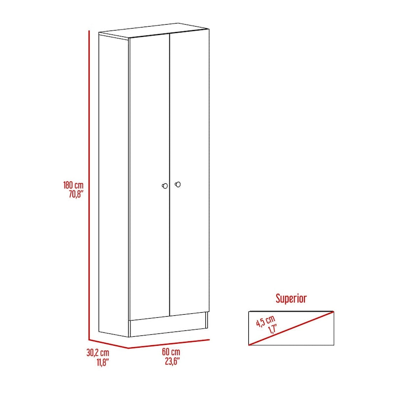 23.6 in. W x 71.1 in. H Freestanding Linen Cabinet with 5 Shelves