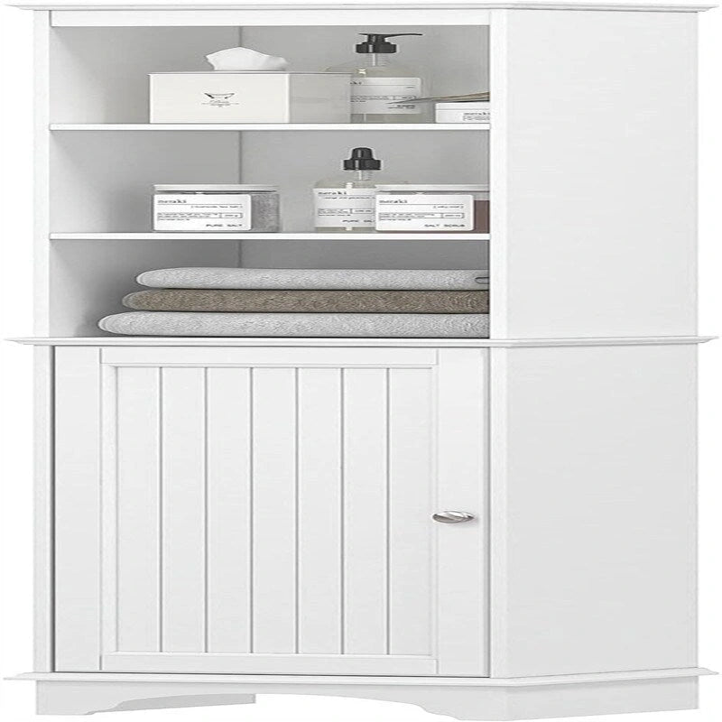 Home Freestanding Storage Cabinet with Three Tier Shelves - 11.8D x 15W x 59.8H