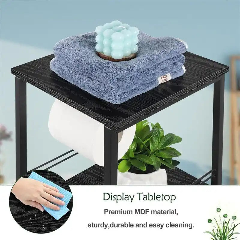 Small Bathroom Storage Shelf Organizer 3 Tier Towel Storage - 10.2D x 11.8W x 28.1H