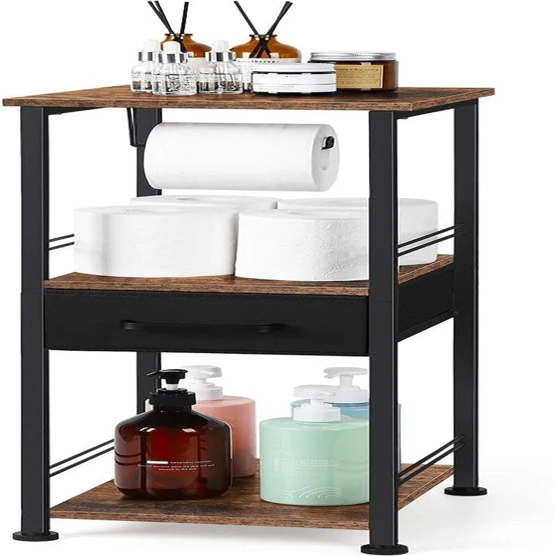 Small Bathroom Storage Shelf Organizer 3 Tier Towel Storage - 10.2D x 11.8W x 28.1H