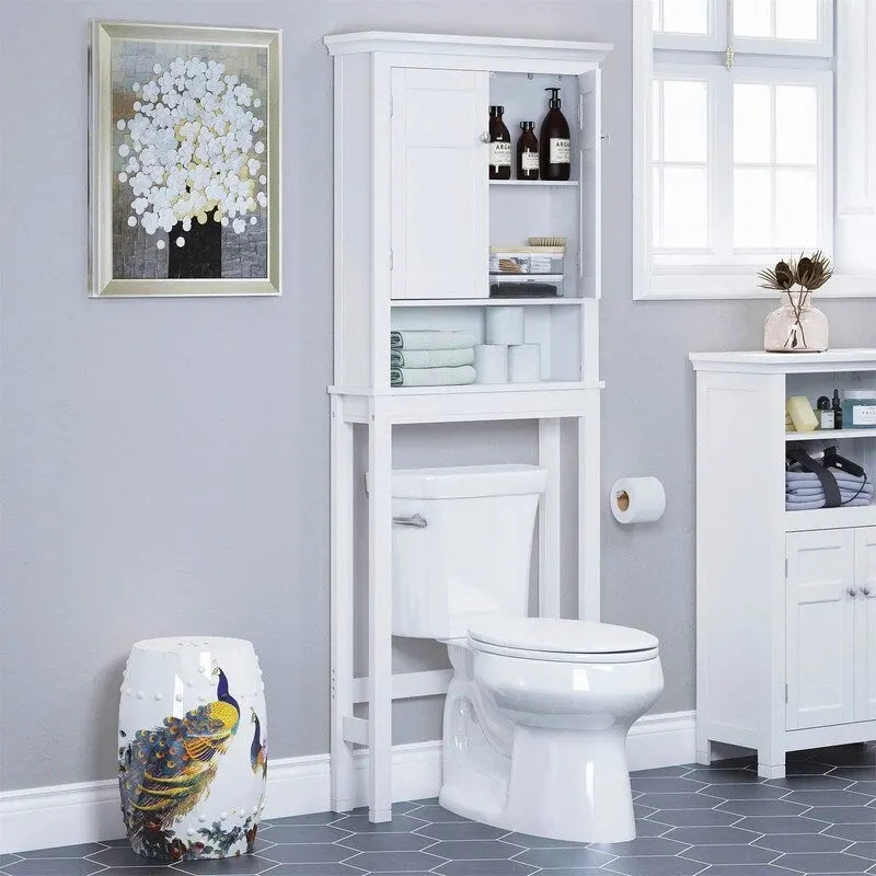 Over The Toilet Storage Cabinet - 7.87D x 27.36W x 65H