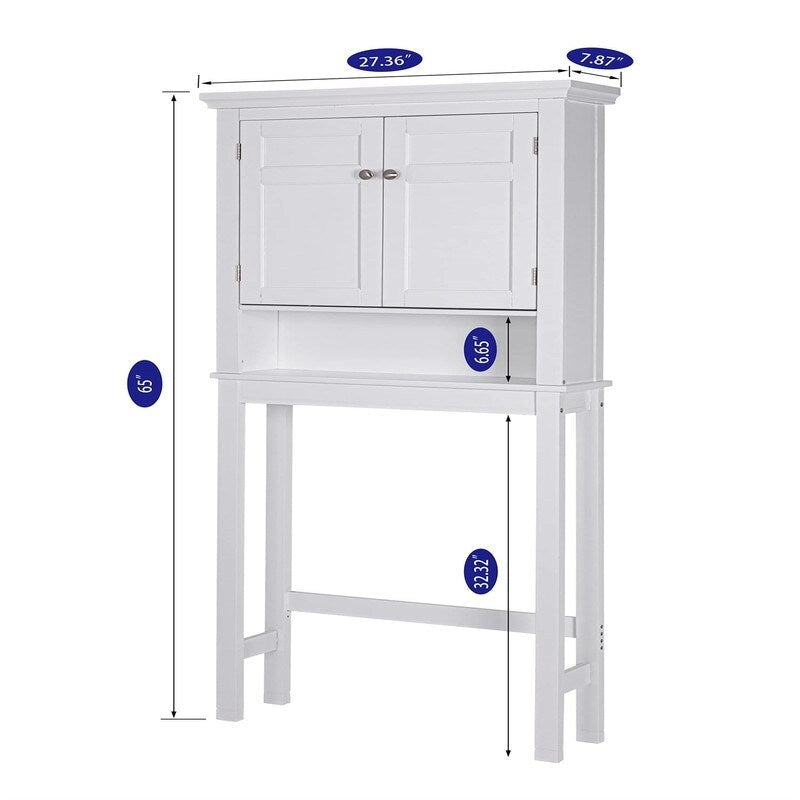 Over The Toilet Storage Cabinet - 7.87D x 27.36W x 65H