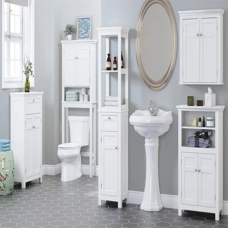 Over The Toilet Storage Cabinet - 7.87D x 27.36W x 65H