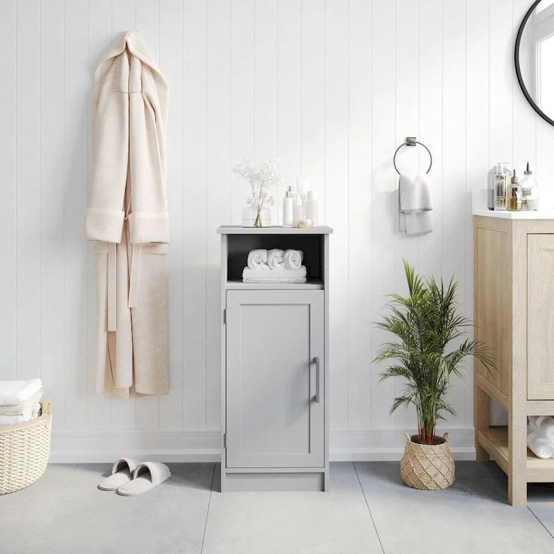 Modern Bathroom Storage Cabinet with Magnetic Close Door and 3 Shelves