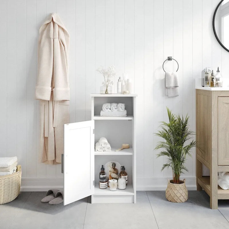 Modern Bathroom Storage Cabinet with Magnetic Close Door and 3 Shelves