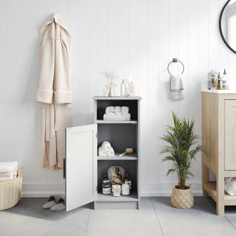 Modern Bathroom Storage Cabinet with Magnetic Close Door and 3 Shelves