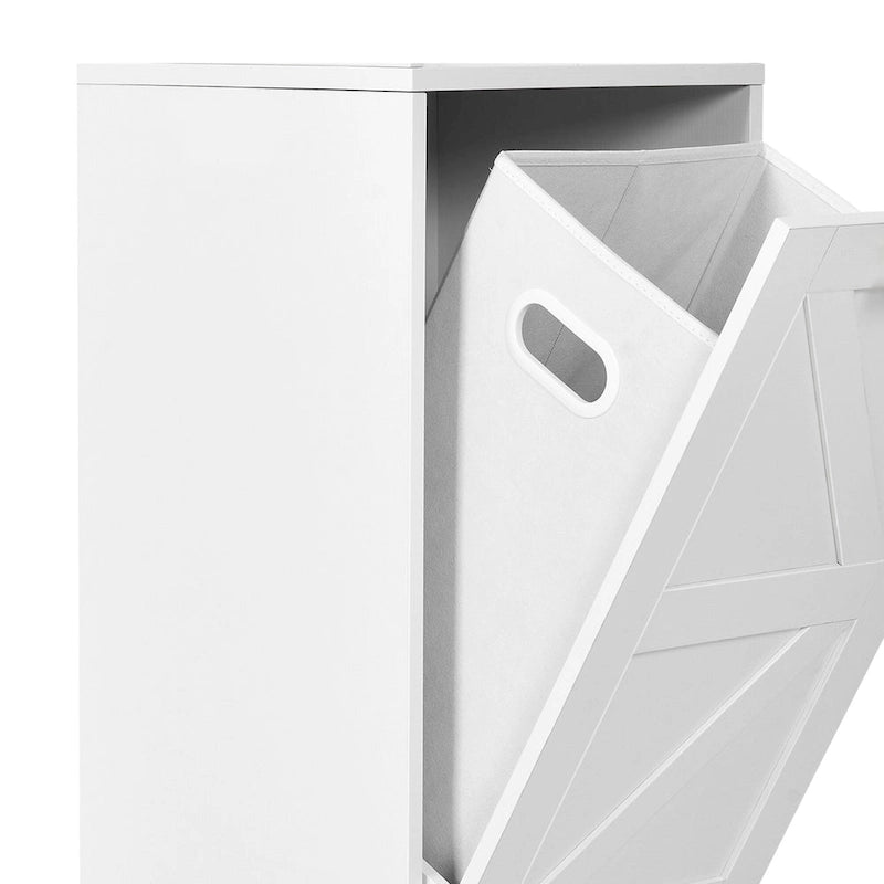 53H 3-Tier Tilt Out Laundry Hamper Bathroom Storage Shelf Cabinet